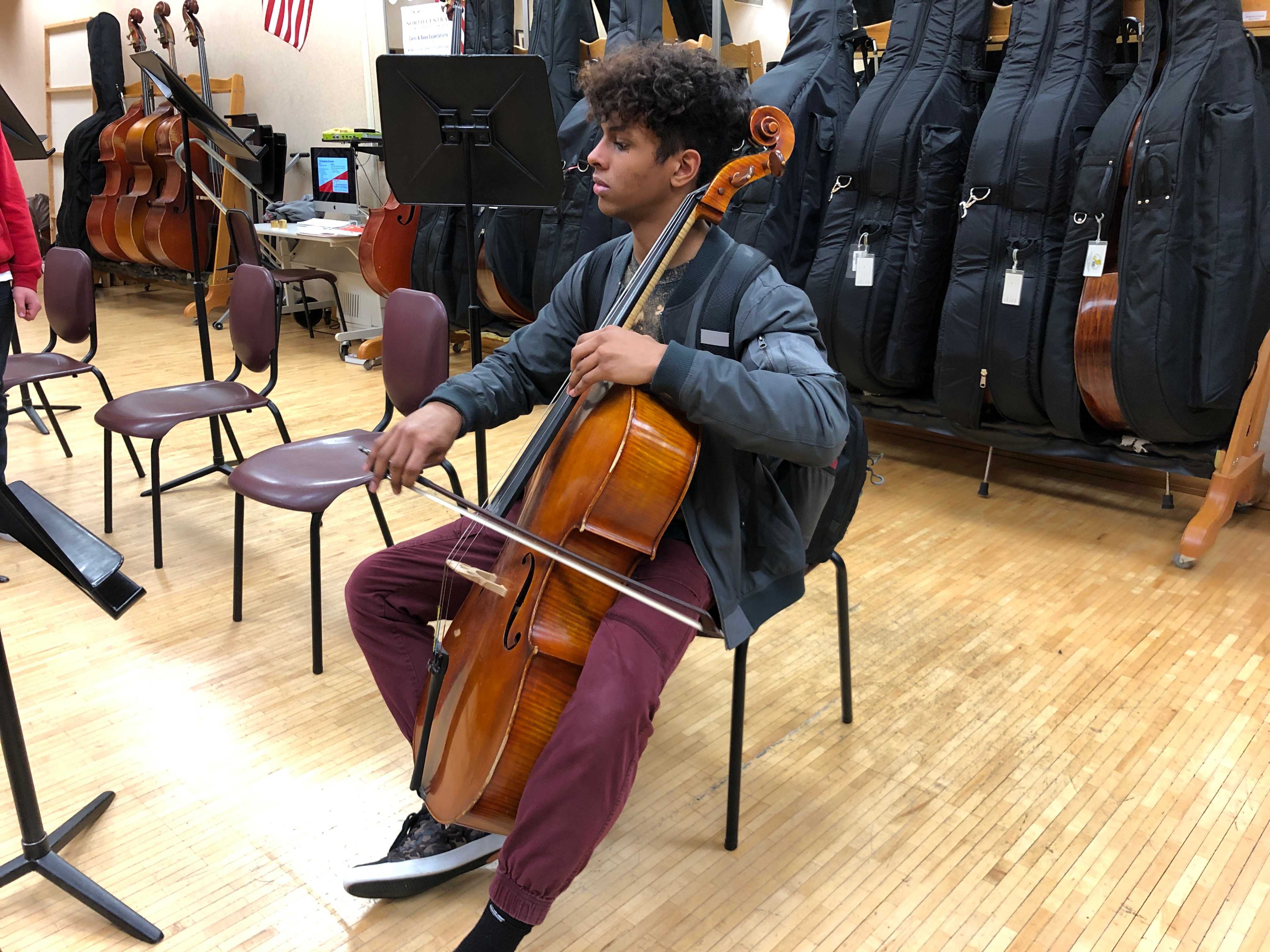 Senior cellist flourishes in NC's orchestra program NCHS